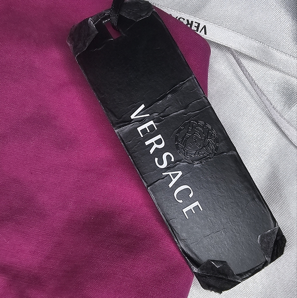 Versace Fuchsia Pink Mini Dress with Split